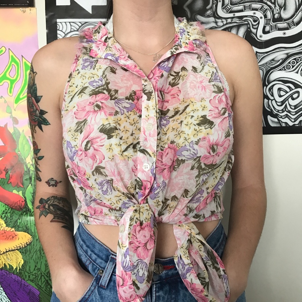 Floral forever 21 blouse